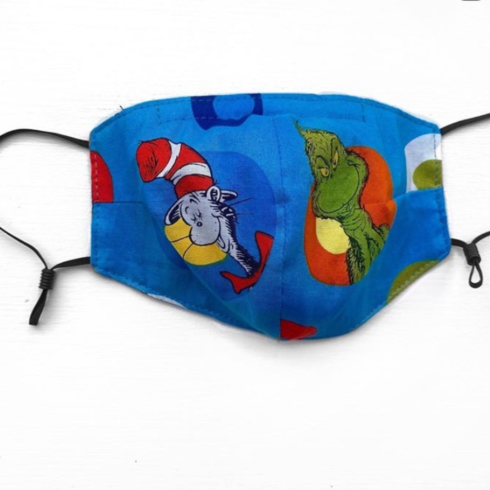 Cotton face mask with adjustable straps ❤️💙